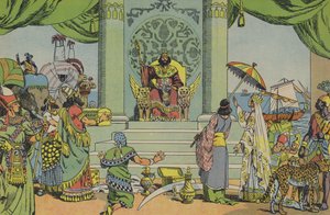 栄光のソロモン（カラーリトグラフ） 作： Joseph Porphyre Pinchon