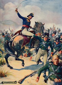 ブラウベルクの戦いでのヤンセン将軍、1909年 作： Joseph Ratcliffe Skelton