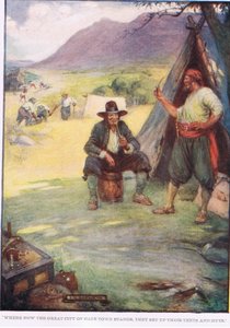 ケープタウンの大都市が立つところにテントと小屋を設置しました 作： Joseph Ratcliffe Skelton
