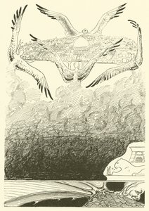4人のガルウイングド・ジン（エングレービング 作： Joseph Rudyard (after) Kipling