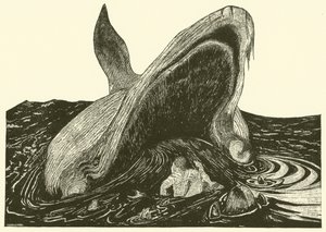 マリナーを飲み込むクジラ(彫刻) 作： Joseph Rudyard (after) Kipling