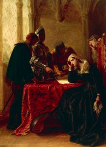 スコットランドのメアリー女王の退位（ロッホ・レーベン城）1850年頃（油彩・キャンバス 作： Joseph Severn