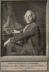クリストフ・ガブリエル（Christophe Gabriel）アレグラン（1710-1795）の肖像 - フランスの彫刻家 - Joseph-Siffrein Duplessisの絵画の後のエングレーヴィング 作： Joseph Siffred (after) Duplessis