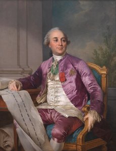 シャルル＝クロード・フラオー・ド・ラ・ビヤドリー伯爵アンジヴィレの肖像（1730年～1809年） 作： Joseph Siffred Duplessis