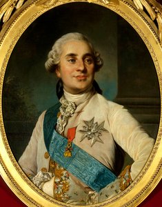 フランス国王ルイ16世（1754 - 1793）の肖像。ジョセフ・シフレッド・デュプレシ（1725-1802）の絵画（ジョセフ・シフレッド、ジョセフ・シフレッド、ジョセフ・シフリン、ジョセフ・シフリン）。 作： Joseph Siffred Duplessis