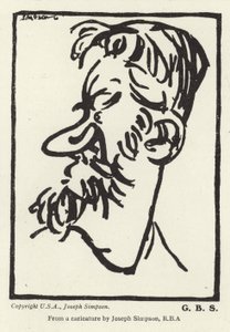 ジョージ・バーナード・ショーの風刺画 作： Joseph Simpson