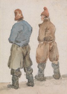 後ろから見た 2 人の漁師 作： Joseph Stannard