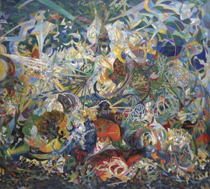 光の戦い、コニーアイランド、マルディグラ 作： Joseph Stella