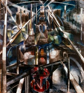 ブルックリン橋、1917 作： Joseph Stella