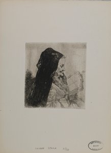 無題--読書する老女 作： Joseph Stella
