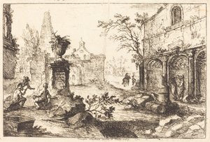 ローマ時代の遺跡の建築ファンタジー