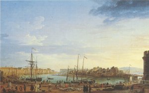 フランス語：Vue du Port de Dieppe l ディエップ港
