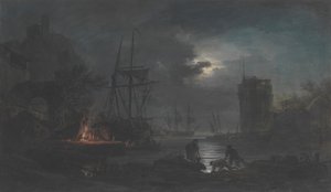 Moonlight, n.d. 作： Joseph Vernet.