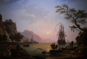 朝の港の眺め（朝） 作： Claude Joseph Vernet