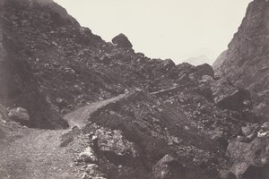聖救世主。 Gavarnie Saint-Sauveur に通じる混沌の道。 混沌への道…、1853年。