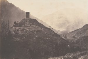 1853年、カステルヴィエイユの塔から撮影されたルション渓谷の眺め。 作： ジョセフ・ヴィジエ