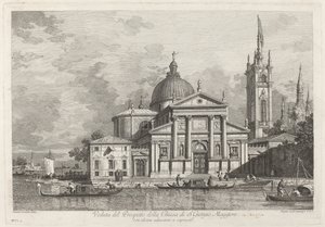 サン・ジョルジョ・マッジョーレ教会の目論見書の眺め 作： Joseph Wagner after Canaletto