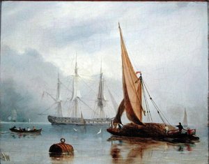 穏やかな日（油彩・パネル） 作： Joseph Walters