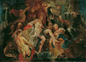 ダイアナの浴場（裏：バッカス少年の教育） 作： Joseph Winterhalder d. J.