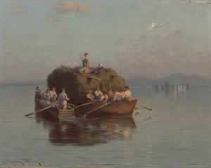 キームゼーの干し草のボート 作： Joseph Wopfner