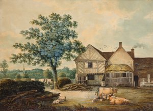 アストンホール近くの農場 作： Joseph Wright