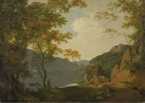 湖のシーン 作： Joseph Wright of Derby