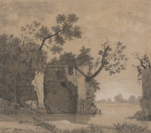 廃墟のある風景 作： Joseph Wright of Derby