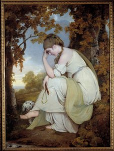 ダービーのジョセフ・ライト（1734-1797）が描いたマリア像 作： Joseph Wright of Derby