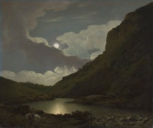 Moonlight の Matlock Tor 作： Joseph Wright of Derby