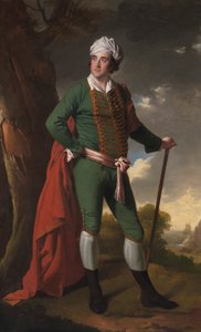 「インディアン・キャプテン」として知られる男の肖像 作： Joseph Wright of Derby