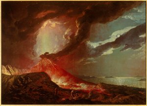 1776年のヴェスヴェ噴火とナポリ湾に浮かぶ島々 ジョセフ・ライト・オブ・ダービー（1734-1797）による絵画 1776年 個人蔵