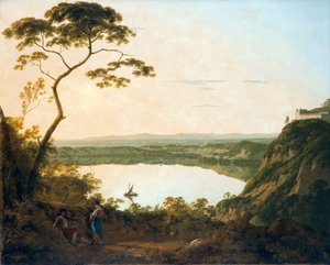 アルバーノの湖」1790年 作： Joseph Wright of Derby