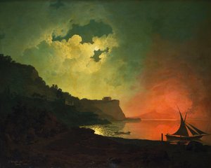 ポジリポ発ベスビオ 作： Joseph Wright of Derby