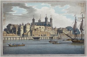 JCスタドラー（fl.1780-1812）によって彫刻されたロンドン塔は、1795年に公開されました 作： Joseph after Farington