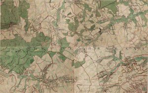 Hougaerdeの地図-Hoegaarden 作： Joseph de Ferraris