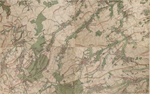 Perwez leMarchezの地図-Perwez 作： Joseph de Ferraris