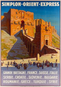 シンプロン・オリエント・エクスプレス、1927年頃。 作： Joseph de La Nézière