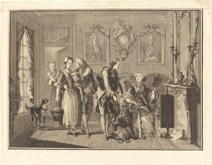 かわいい農夫 作： Joseph de Longueil after Charles Eisen