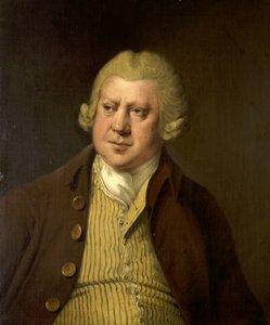 サー・リチャード・アークライト (キャンバスに油彩) 作： Joseph of Derby Wright