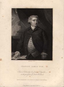 チャールズ・ジェームズ・フォックス（1749-1806）、ジョン・ウィリアム・クック（彫刻）による