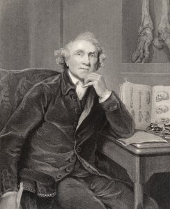 ジョン・ハンター、G.H.アドコックの彫刻、1835年頃に出版された「National Portrait Gallery, volume V」より（リトグラフ）。 作： Joshua (after) Reynolds