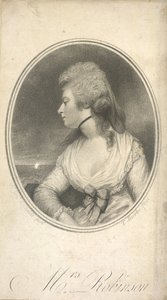 ミセス・ロビンソンメアリー・ロビンソン、旧姓ダービー、パーディタ（1758-1800）。イギリスの女優、詩人、小説家。ジョージ4世がまだプリンス・オブ・ウェールズだった頃、最初の愛人。ジョシュア・レイノルズ卿の肖像画。 作： Joshua (after) Reynolds
