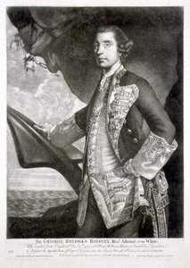 Sir George Brydges Rodney (1719-92) Admiral of the White, William Dickinson (1746-1823) pub. by Carington Bowles (fl.1744-93) (portrait of a engraving) 作： Joshua (after) Reynolds