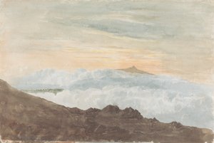 雲のある山岳風景 作： Joshua Cristall