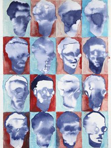 抽象的な顔のグリッド 作： Joshua Hoskins