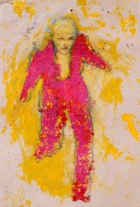 鮮やかなピンクのフィギュア 作： Joshua Hoskins