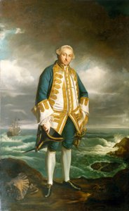 エドワード・ボスコウェン提督（1711-1761）、1750-60年頃（キャンバスに油彩） 作： Joshua Reynolds
