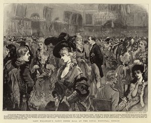 ダブリン王立病院でレディウォルズリーの仮装舞踏会 作： Joshua Reynolds