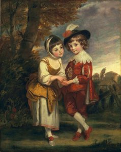 ヘンリースペンサー卿とシャーロットスペンサー夫人、後にシャーロットナレス：若い占い師、1774-75年 作： Joshua Reynolds