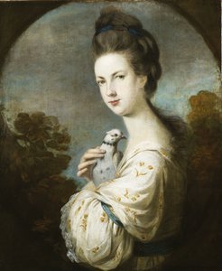 立っているミスジュリエットラングトンの肖像、ハーフレングス、1764 作： Joshua Reynolds